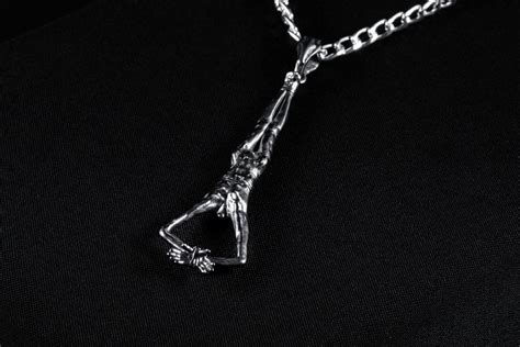 Silver Handmade Bloodborne Hanged Man Hunter's Mark Necklace | GameFanCraft Workshop ...