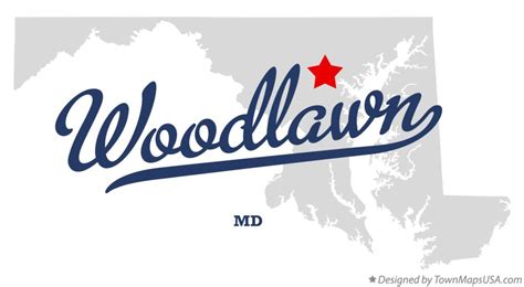 Map of Woodlawn, Baltimore County, MD, Maryland