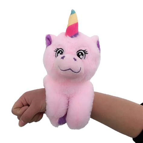 Unicorn Arm Huggers Stuffed Animal Kids Toy Slap Bracelet Puppy Monkey Plush Toys soft Squishy ...