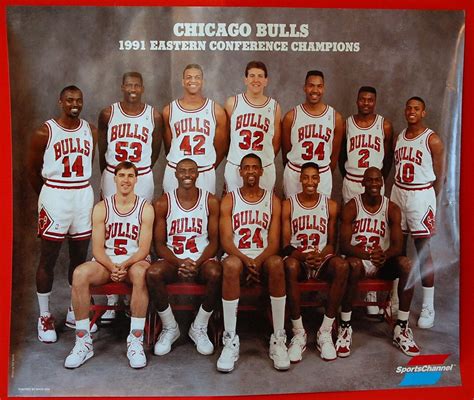 Vintage 1991 Chicago Bulls Eastern Conference Champions Team