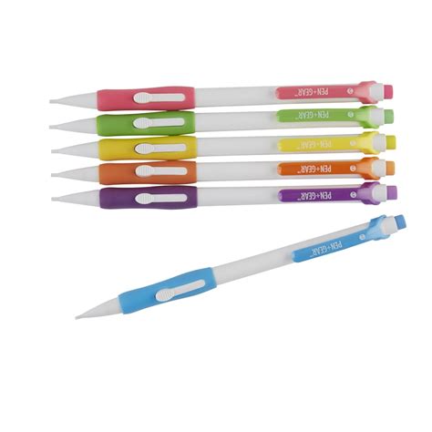 Pen + Gear #2 Mechanical Pencils w/Refills, Side Advance, 0.7 mm, 6 ...