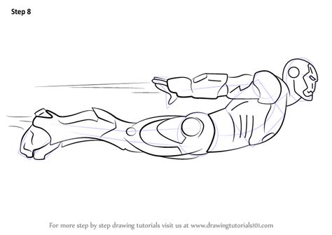 Learn How to Draw Iron Man Flying (Iron Man) Step by Step : Drawing ...