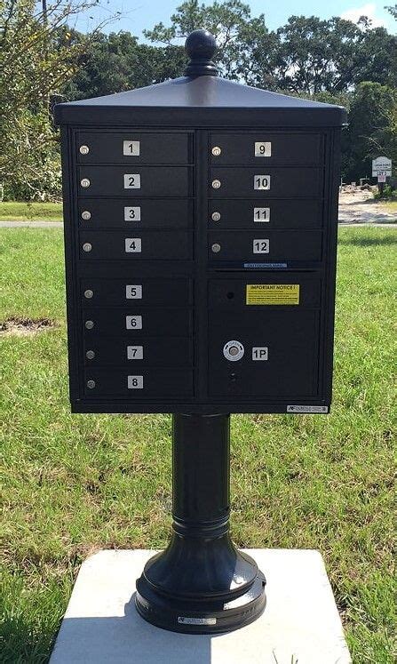 Vogue traditional Cluster Box Unit in a black finish.#mailbox #mailboxes #beautification # ...