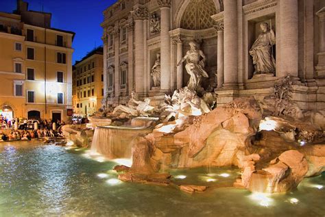 Trevi Fountain At Night by Lovattpics