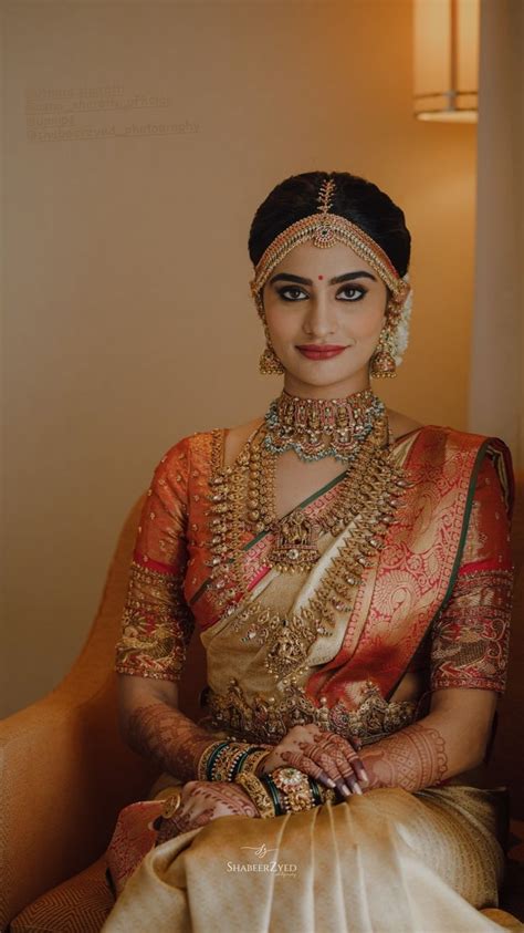 South Indian Wedding Saree, South Indian Bridal Jewellery, Indian Wedding Gowns, Indian Bridal ...