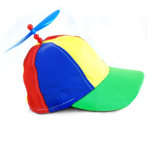 Rainbow Propeller Spinner Hat - One Size With Adjustable Hat Snap Back - Costume Accessory ...