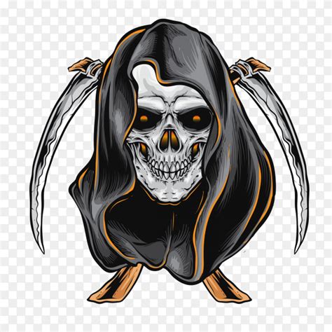 Skull reaper on transparent background PNG - Similar PNG