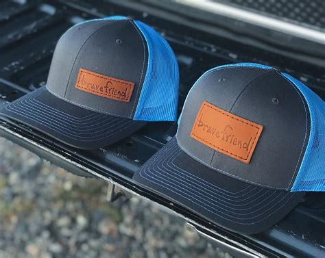 Bravefriend Leather Patch Trucker Hat | Bravefriend Apparel and Design