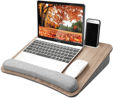 HUANUO Lap Laptop Desk - Portable Lap Desk with Pillow Cushion, Fits up to 15.6 inch Laptop ...