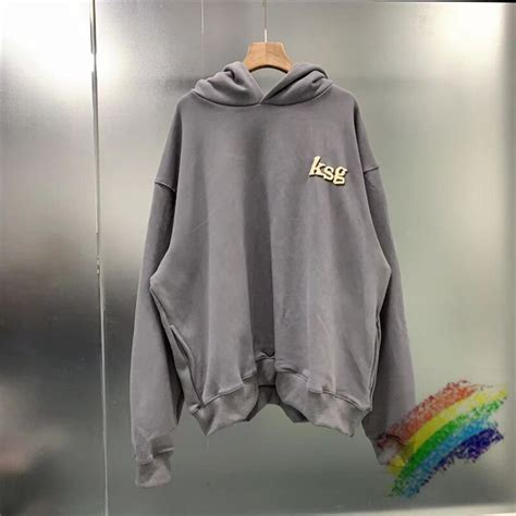 2020fw KANYE WEST KSG HOODIE Hoodie Men Women 1:1 Best Quality Washed Old Pullover Hoody 3D Foam ...