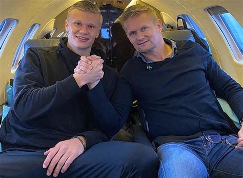 Erling Haaland's father Alfie and agent Mino Raiola land in Barcelona for talks over £154m move ...