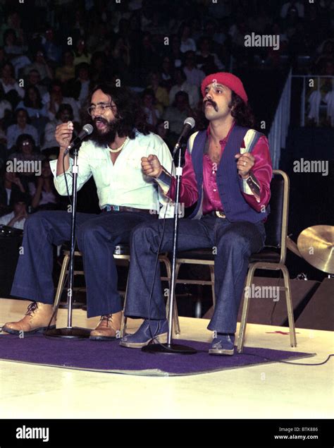 From left: Tommy Chong, Cheech Marin, (aka Cheech and Chong), 1974, Millrun Playhouse Theater in ...