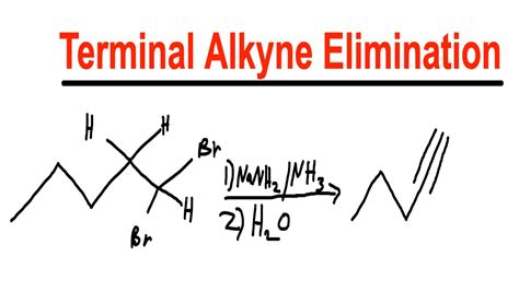 Alkane to Alkyne - Terminal Alkyne Elimination - NaNH2/H20 - Alkyne Reaction - Organic Chemistry ...