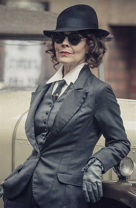 Peaky Blinders Helen McCrory Aunt Polly Suiting Fabric Blazer