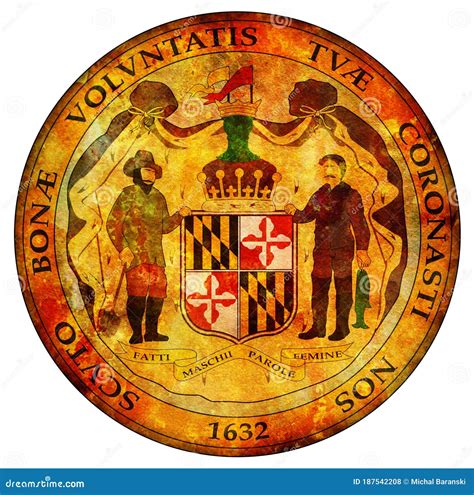 Maryland coat of arms stock illustration. Illustration of united - 187542208