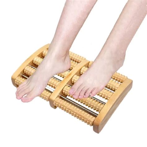 Reflexology Foot Massager Roller Wooden Traditional Chinese medicine Foot Massage Massageador ...