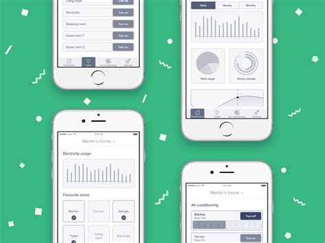 Smart home app - wireframes | Smart home, Home automation, Wireframe