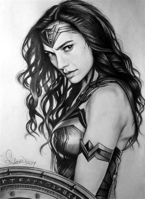 Wonder Woman Pencil Drawing - bestpencildrawing