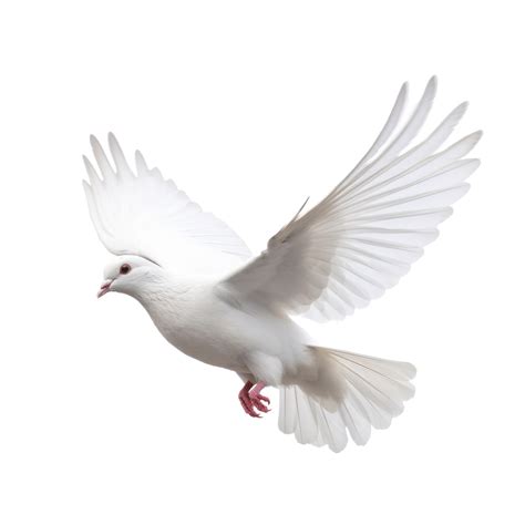 White pigeon flying isolated. Illustration 24858917 PNG