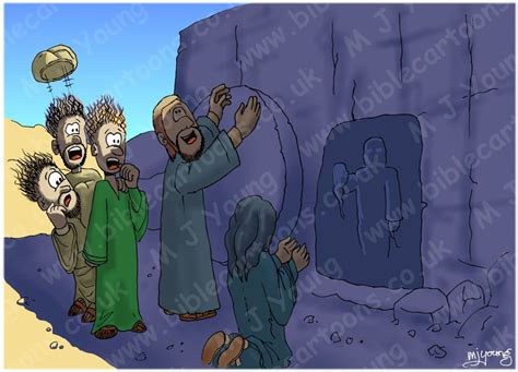 Bible Cartoons: John 11 - Lazarus resurrected - Scene 04 - Lazarus ...