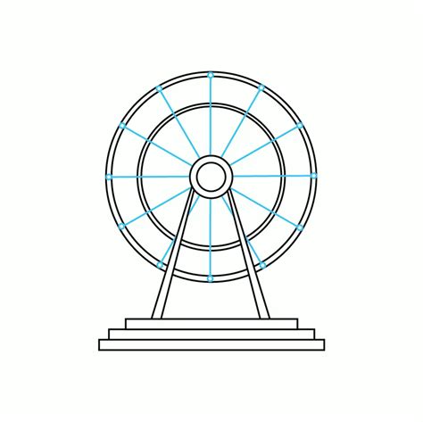 How to Draw A Ferris Wheel Step by Step