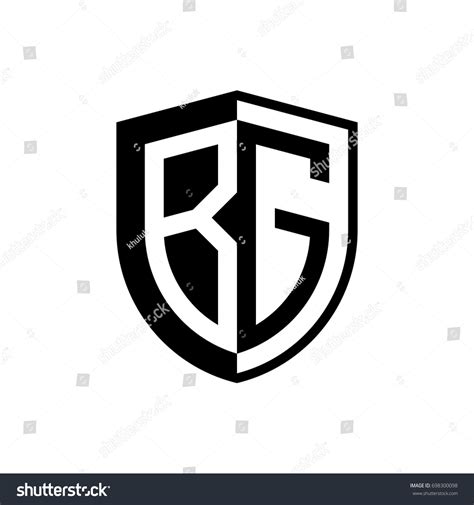 Initial Two Letter Logo Shield Vector Stock Vector (Royalty Free ...