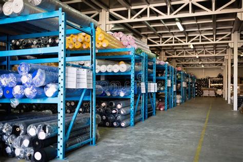 Textile Warehouse Storing Materials Stock Image - Image of decor, goods: 80804679