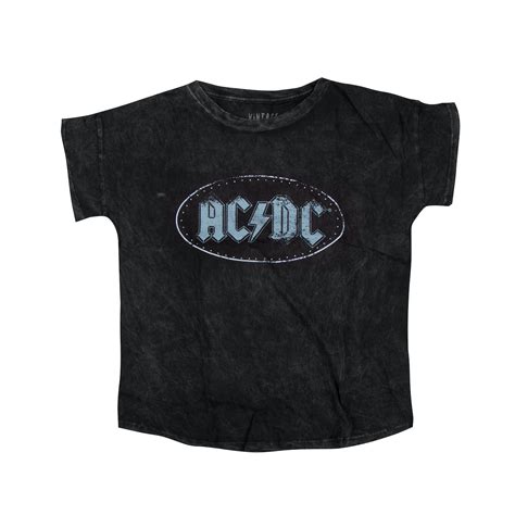 AC/DC Circlular Logo Charcoal T-Shirt