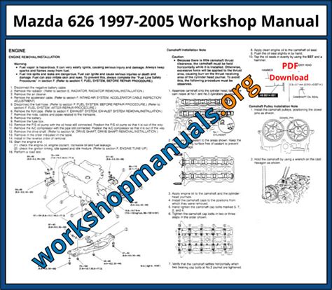 Mazda 626 Workshop Repair Manual Download 1997-2005 PDF