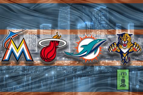 Miami Sports Poster, Miami Dolphins, Miami Marlins, Miami Heat, Florid ...