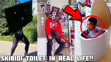 SKIBIDI Toilet TIKTOk Hilarious COMPILATION Skibidi toilet in real life!! - YouTube