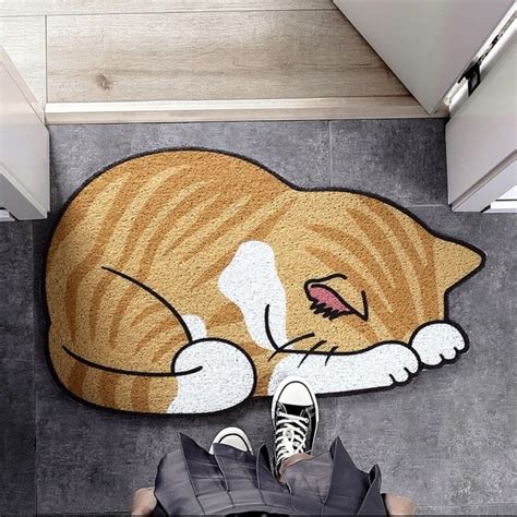 Sleeping Cat Floor Mat | Cat rug, Funky rugs, Rugs