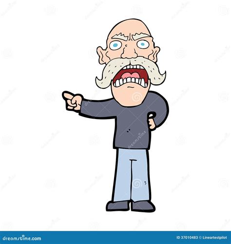 Cartoon Angry Old Man Stock Photos - Image: 37010483