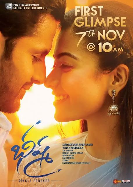 Bheeshma Movie First Look, Poster unveiled Starring Nithiin-Rashmika