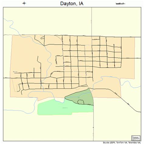 Dayton Iowa Street Map 1919180