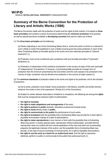 Summary of the Berne Convention for the Protection of Literary and Artistic Works (1886).pdf