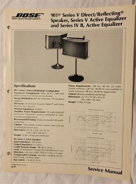 ORIGINAL BOSE 901 V Active Equalizer IV B ACTIVE SYSTEM - SERVICE ...