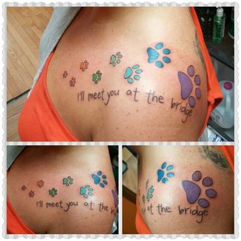 Rainbow Bridge memorial tattoo. Kristin Rosin @ Drunken Monkey, 3/13/15 | human canvas (my ink ...