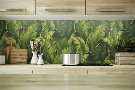 Tropical Banana Leaf Peel-and-Stick Wallpaper in Green by NextWall – BURKE DECOR