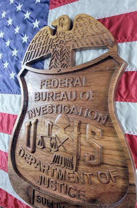 FBI Personalized Badge Plaque Retirement Promotion Gift | Etsy