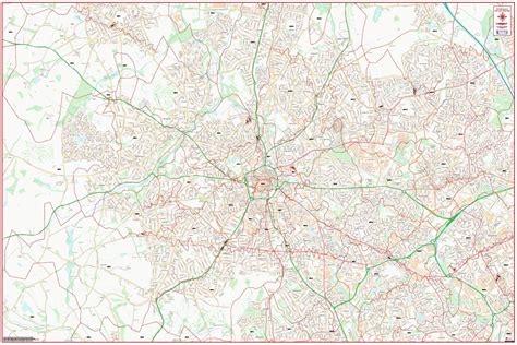 Central Wolverhampton Postcode City Street Map - Digital Download ...