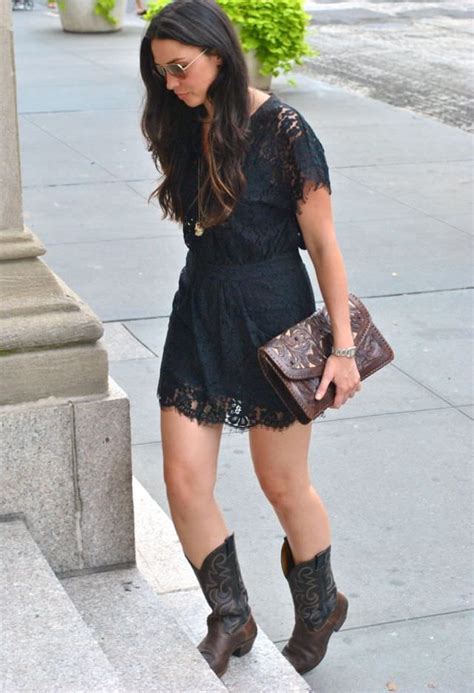 Short dress with cowboy boots - Buy and Slay