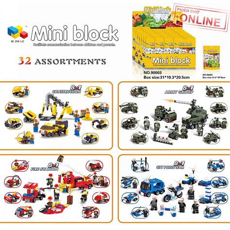 LEGO Xe công trình 8 in 1 (8 Túi Lớn)-Hàng Chuẩn, giao mẫu ngẫu nhiên ...