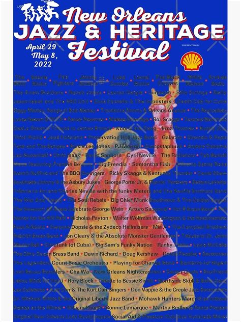 "New Orleans Jazz Fest 2022 Line-Up" Art Print by bonds69 | Redbubble