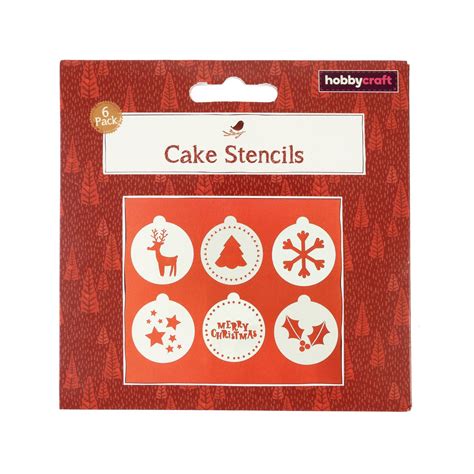 Christmas Cake Stencils 6 Pack | Hobbycraft