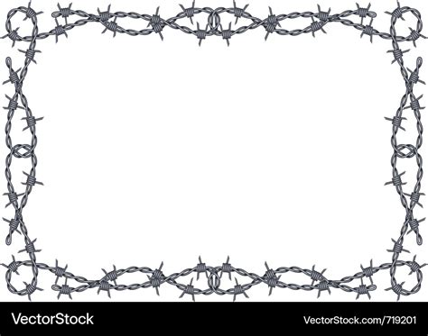 Barbed wire frame Royalty Free Vector Image - VectorStock