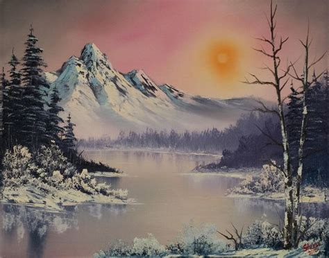 bob ross winter frost paintings Winter Scene Paintings, Winter Landscape Painting, Landscape ...