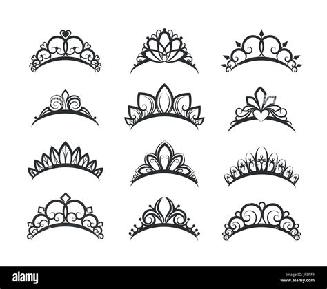 Princess Wearing Tiara Silhouette