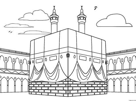 Islam Kaaba Coloring Page » Turkau