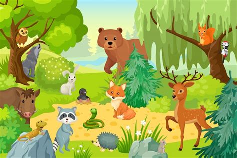 35 best ideas for coloring | Forest Animals Cartoon